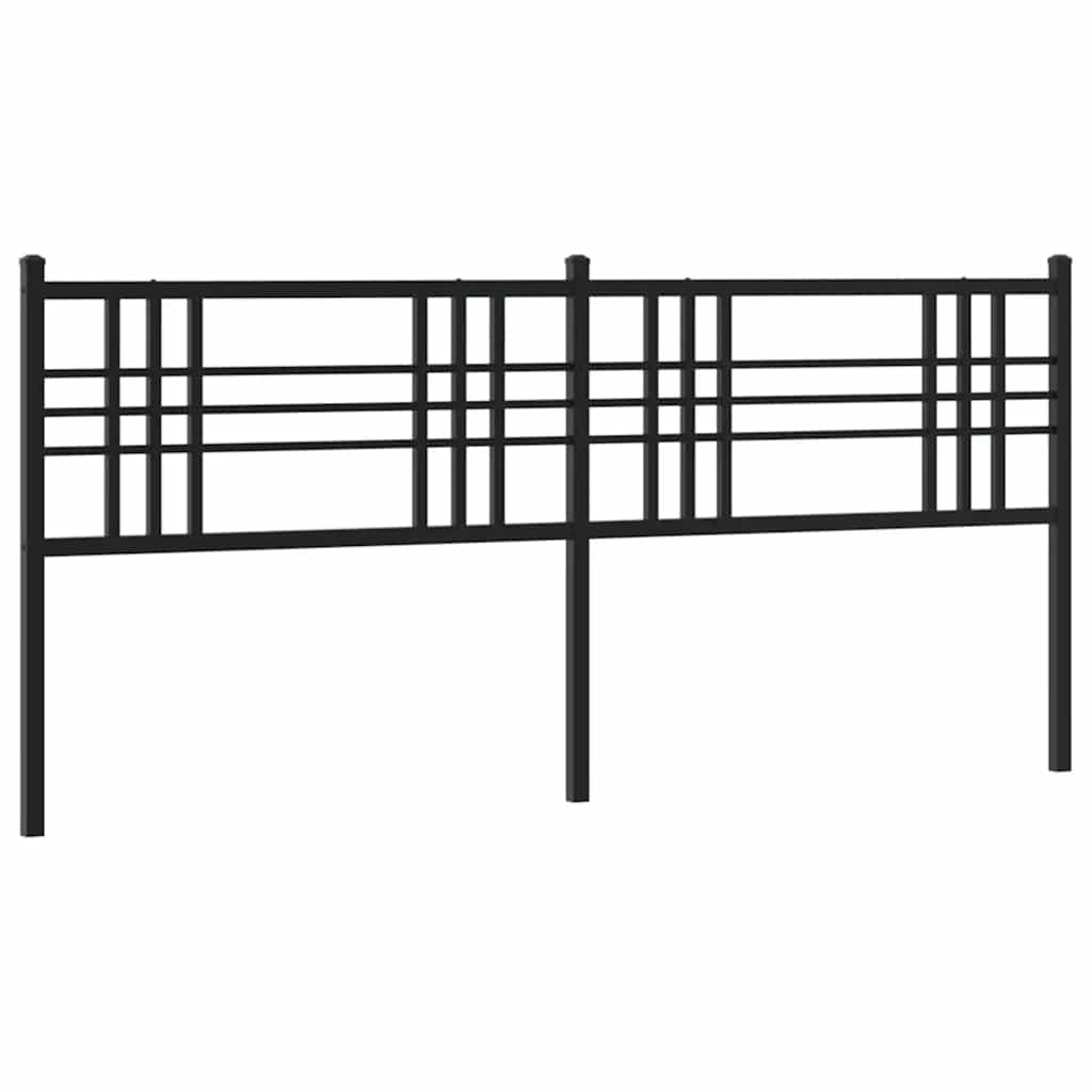 Metalno zamjensko uzglavlje crno 180 cm