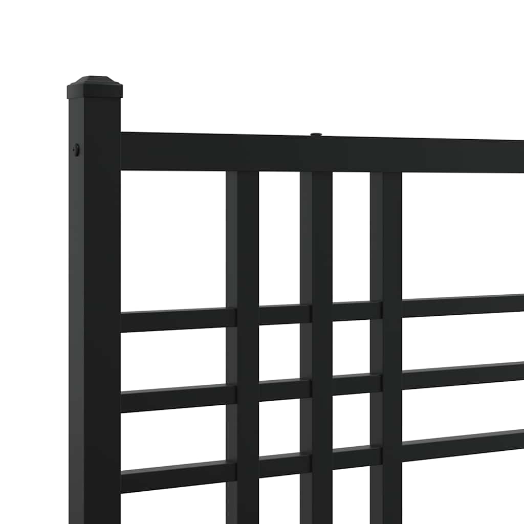 Metalno zamjensko uzglavlje crno 180 cm