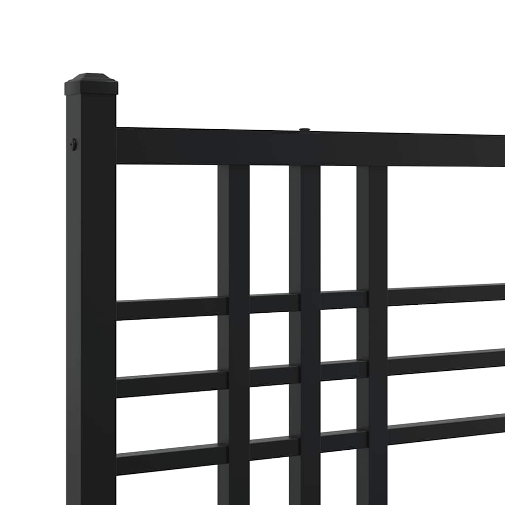 Metalno zamjensko uzglavlje crno 193 cm