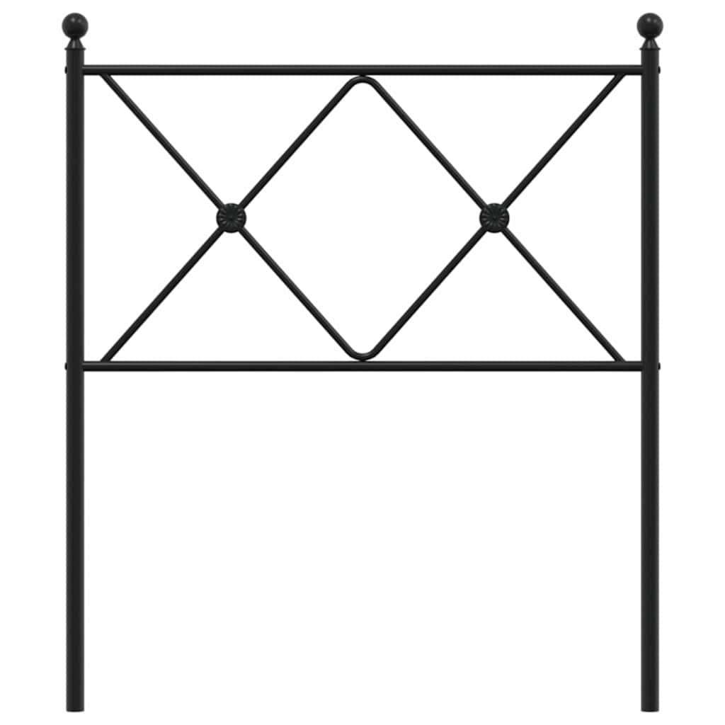 Metalno zamjensko uzglavlje crno 75 cm