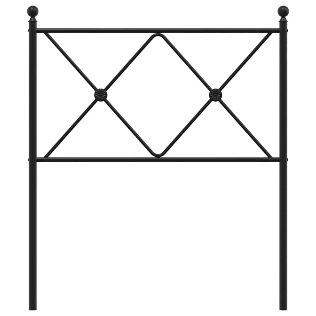 Metalno zamjensko uzglavlje crno 80 cm