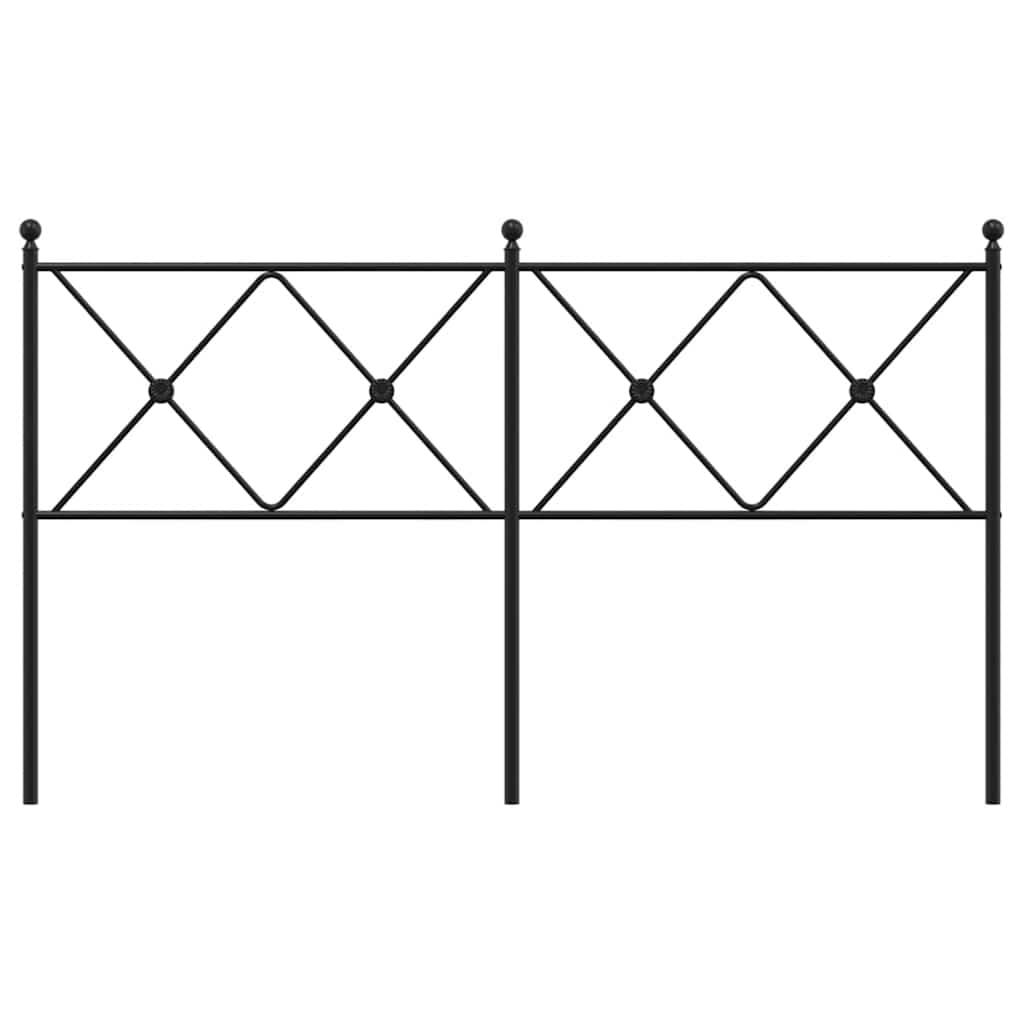 Metalno zamjensko uzglavlje crno 160 cm