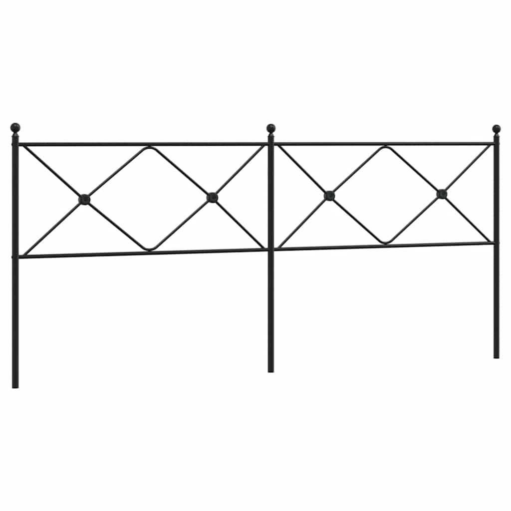 Metalno zamjensko uzglavlje crno 193 cm