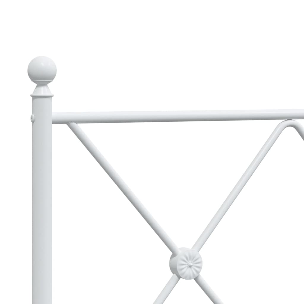 Metalni okvir kreveta uzglavlje i podnožje bijeli 107x203 cm