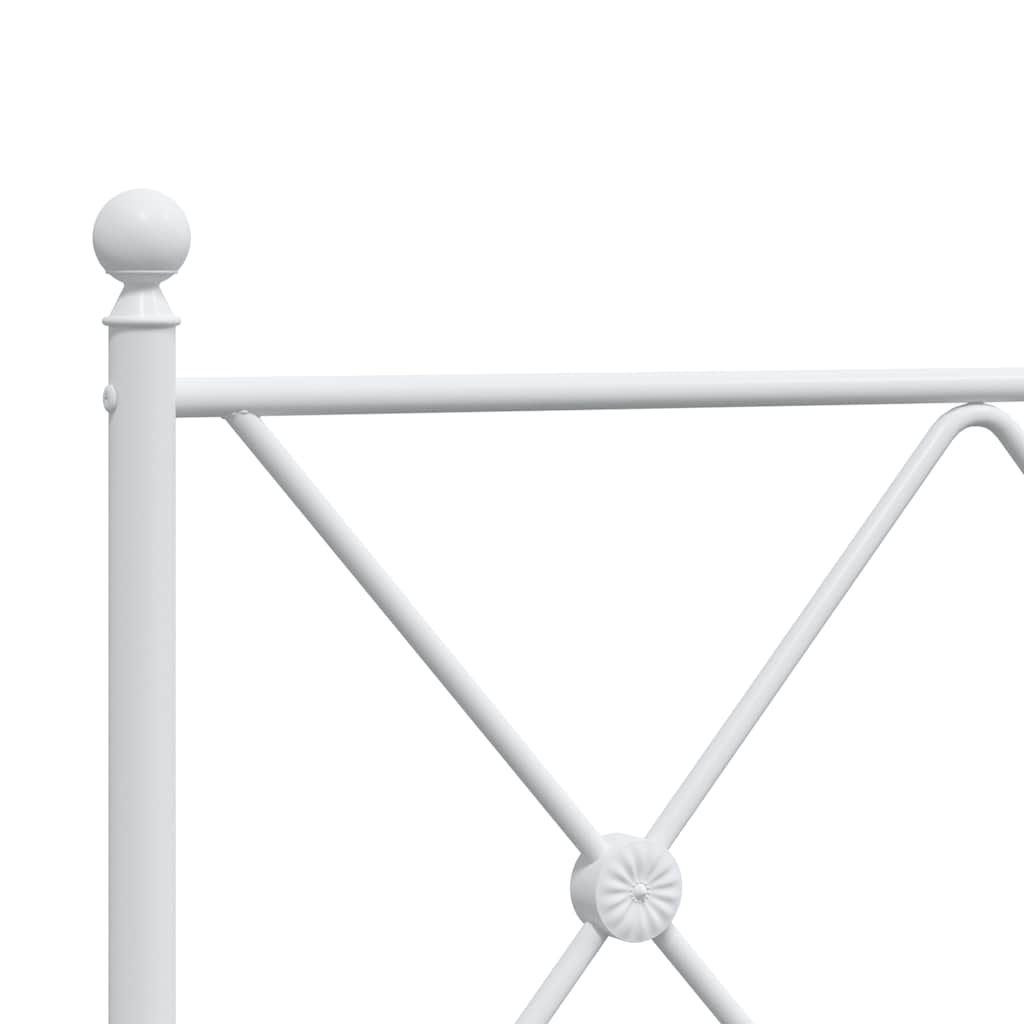 Metalno zamjensko uzglavlje bijelo 107 cm