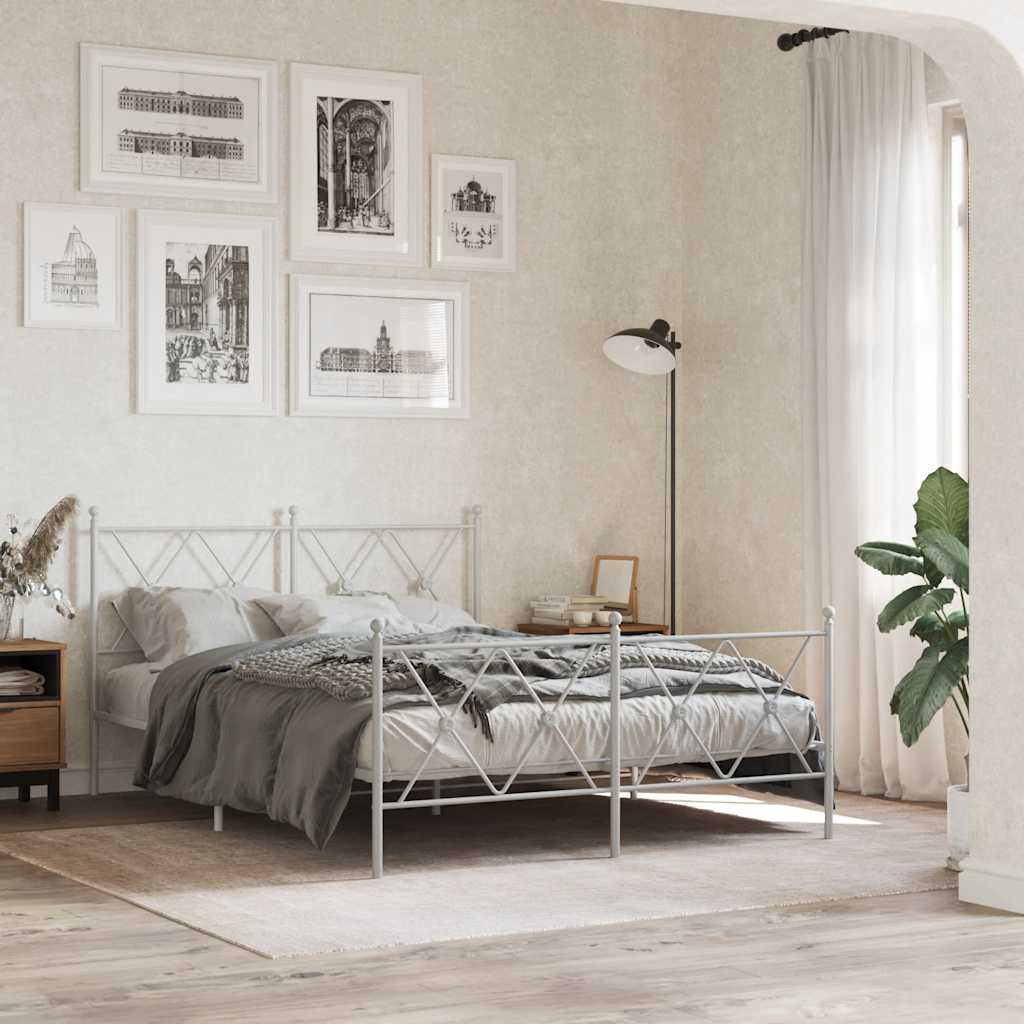 Metalno zamjensko uzglavlje bijelo 137 cm