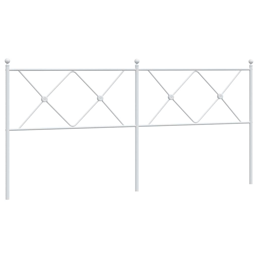 Metalno zamjensko uzglavlje bijelo 180 cm