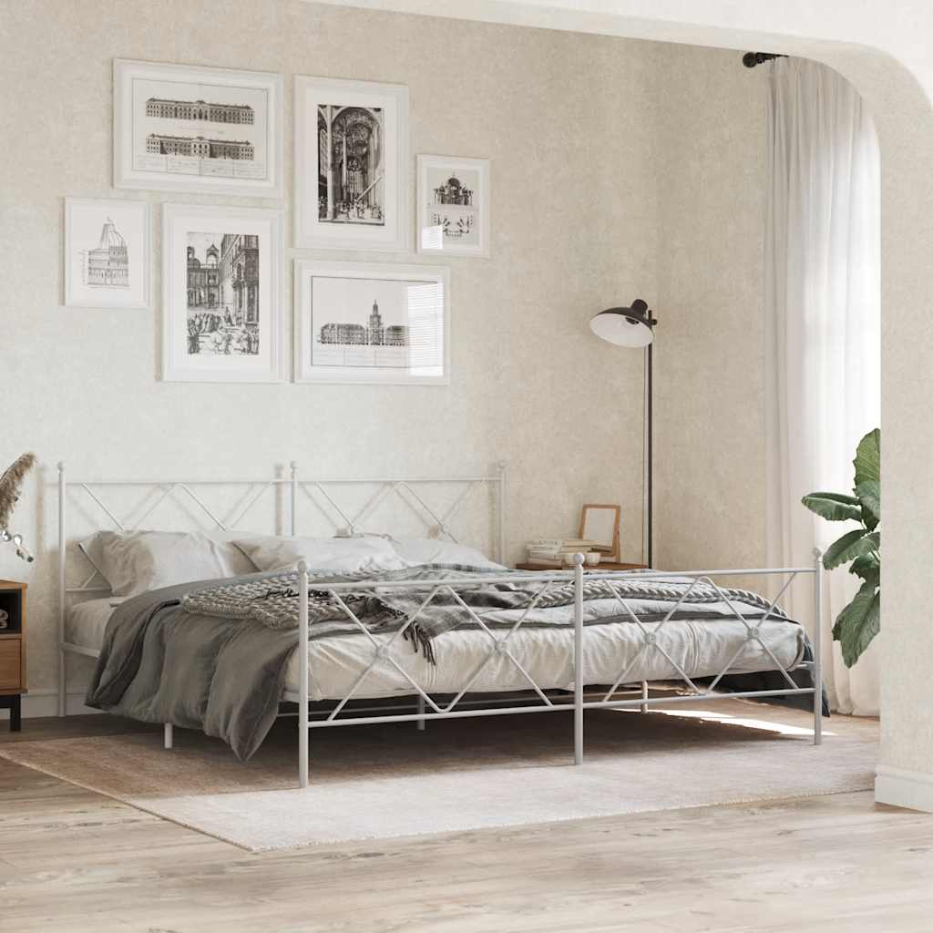 Metalno zamjensko uzglavlje bijelo 180 cm