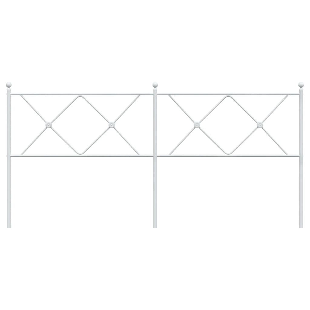 Metalno zamjensko uzglavlje bijelo 180 cm