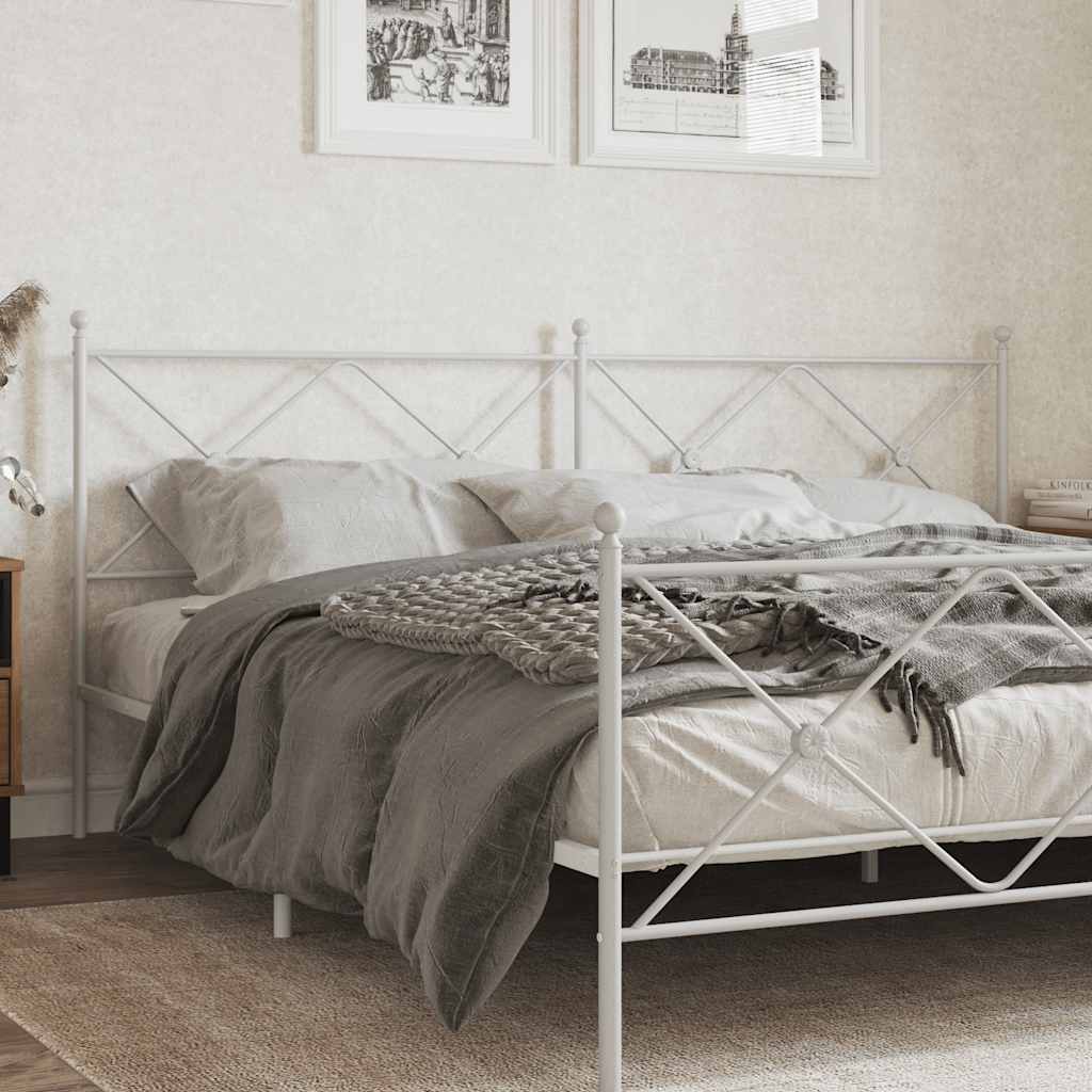 Metalno zamjensko uzglavlje bijelo 193 cm