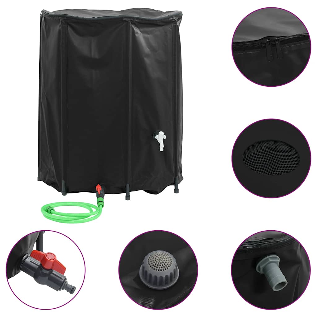 Spremnik za vodu sa slavinom sklopivi 1250 L PVC
