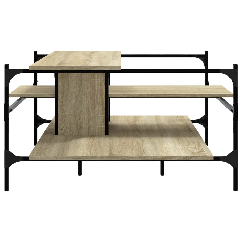 Stolić za kavu boja hrasta 100x100x48,5 cm konstruirano drvo