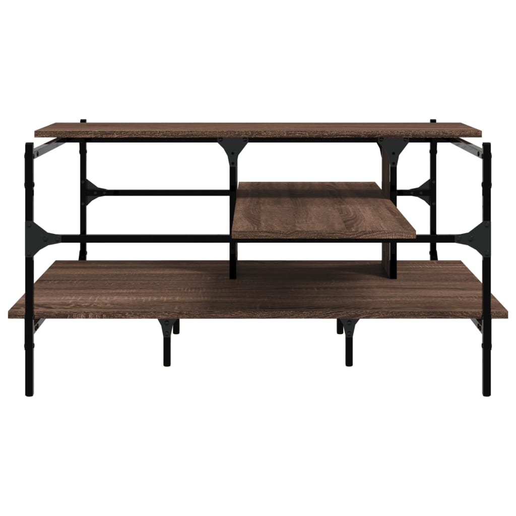 Stolić za kavu boja hrasta 100x100x48,5 cm konstruirano drvo