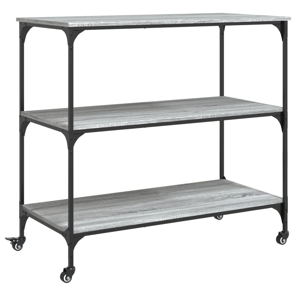 Kuhinjska kolica boja hrasta 102 x 50 x 95 cm konstruirano drvo