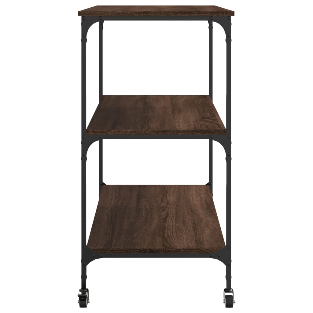 Kuhinjska kolica boja hrasta 102 x 50 x 95 cm konstruirano drvo