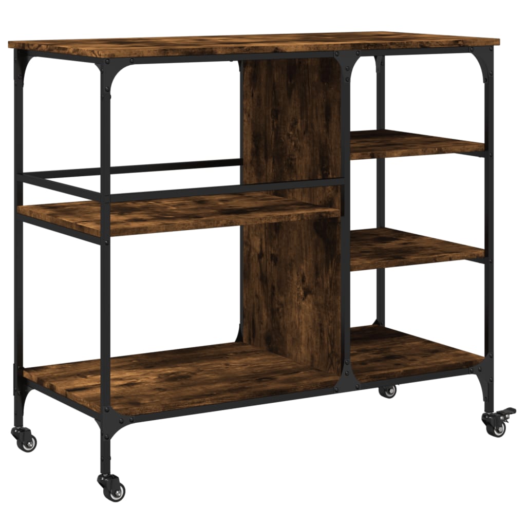 Kuhinjska kolica boja hrasta 100x45x89,5 cm konstruirano drvo