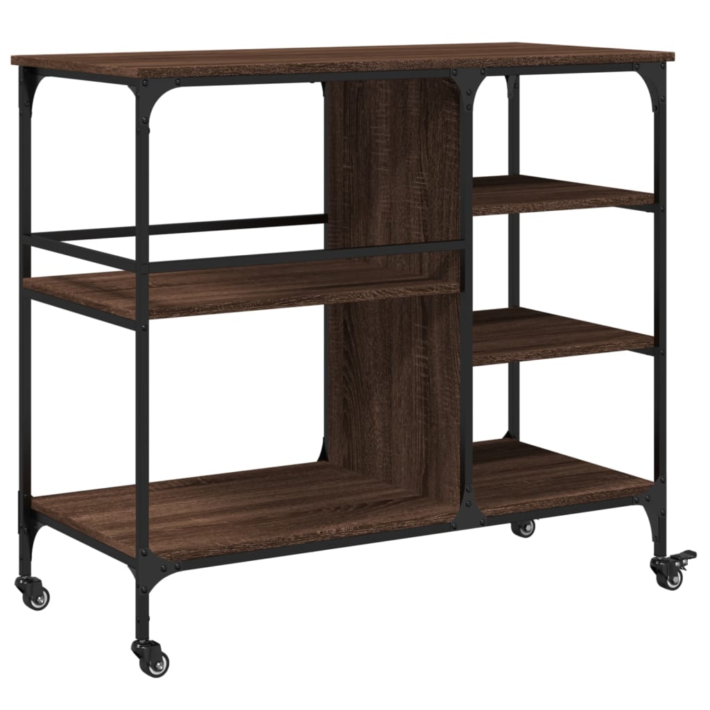 Kuhinjska kolica boja hrasta 100x45x89,5 cm konstruirano drvo