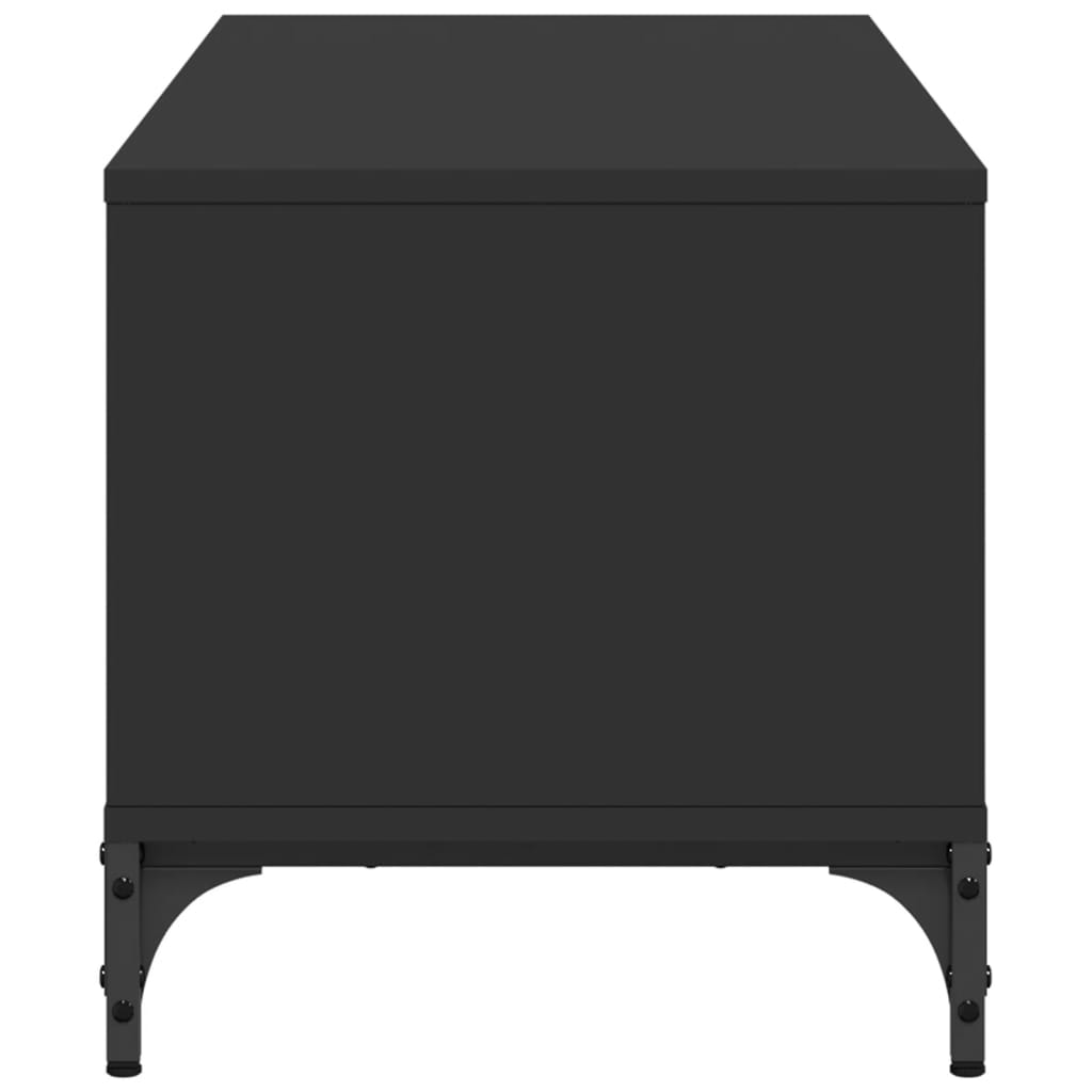 TV ormarić crni 102x40x41 cm konstruirano drvo i čelik