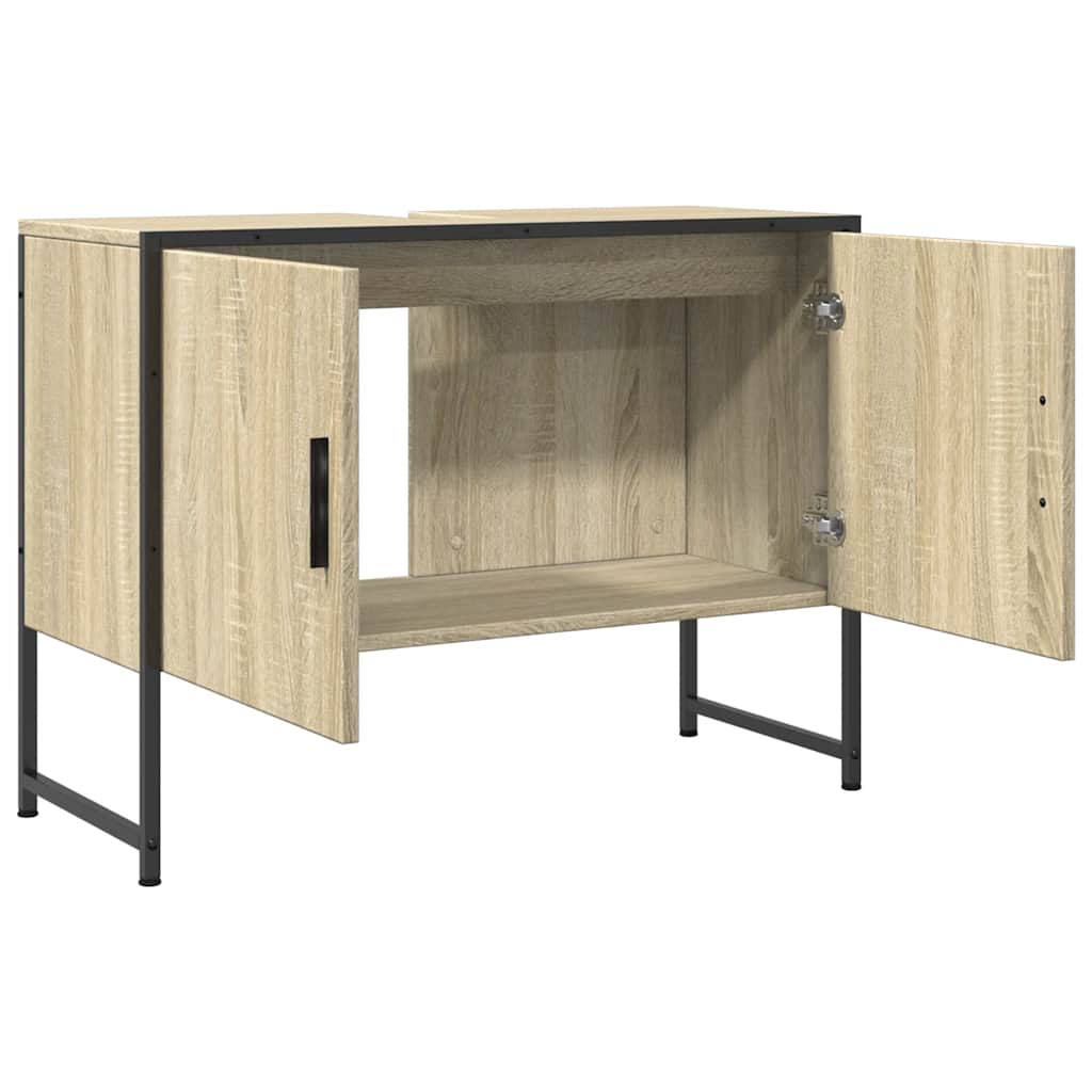 Kupaonski ormarić za umivaonik boja hrasta 80x33x60 cm drveni