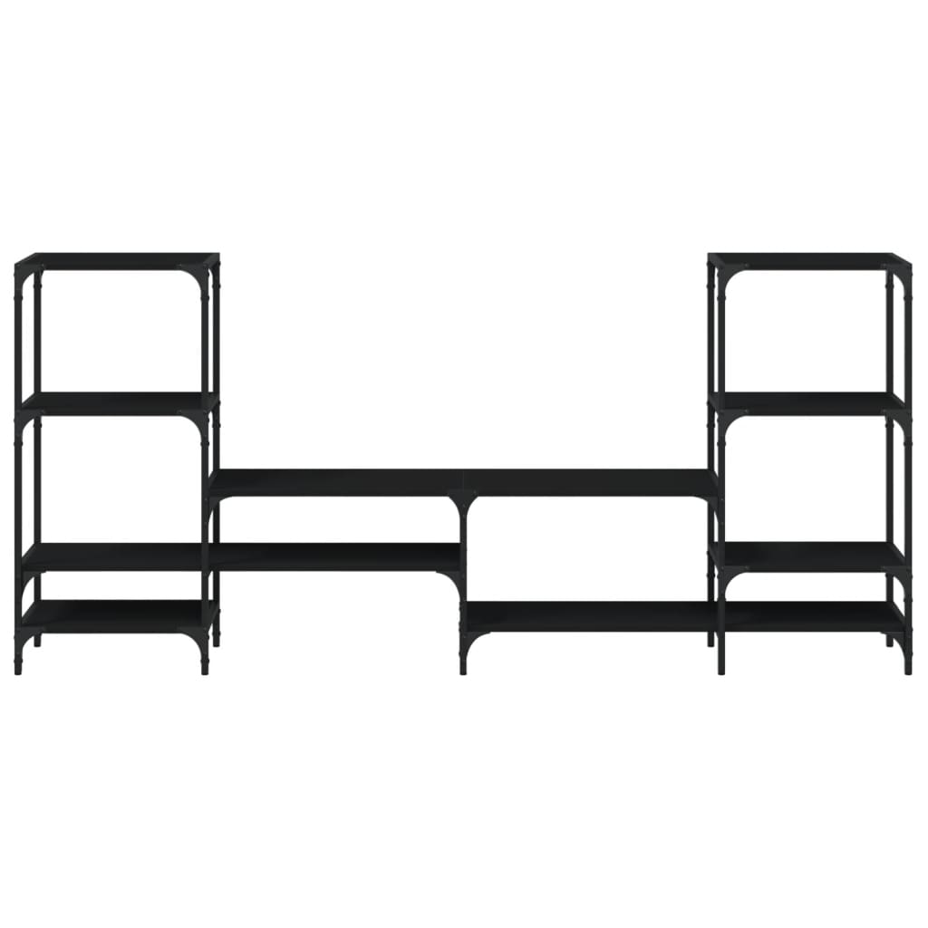 TV ormarić crni 206,5 x 28,5 x 95 cm od konstruiranog drva