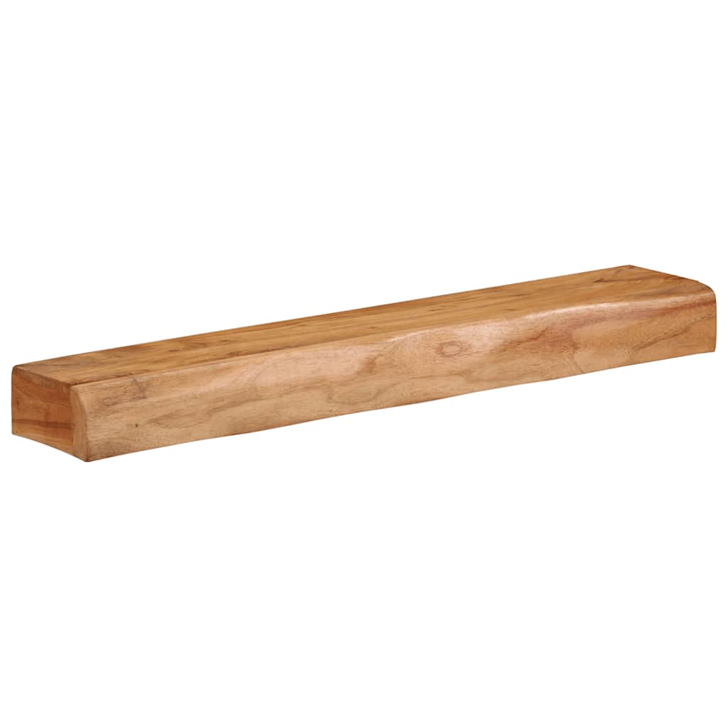 Zidne police 2 kom 80x17x8 cm od masivnog bagremovog drva