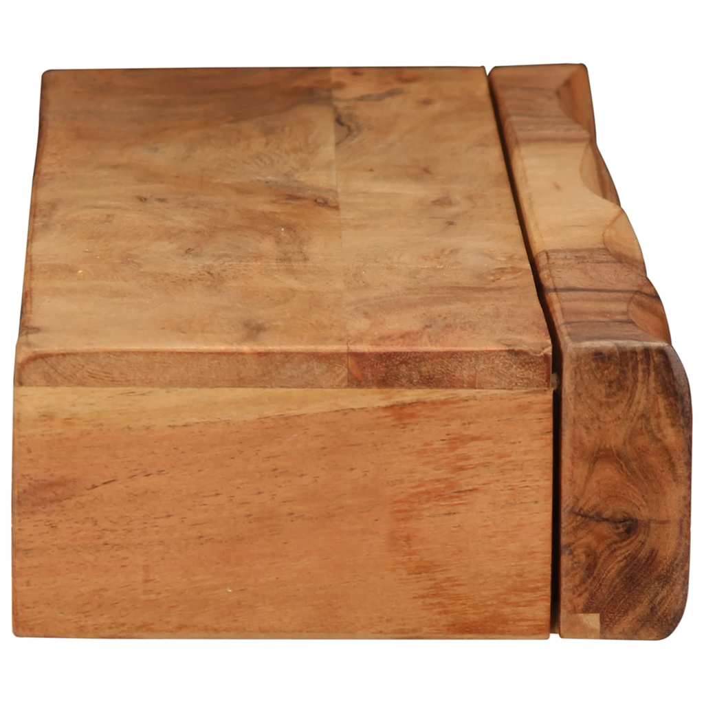 Zidne police 2 kom 80x17x8 cm od masivnog bagremovog drva