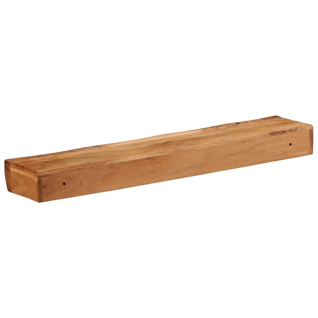 Zidne police 2 kom 80x17x8 cm od masivnog bagremovog drva