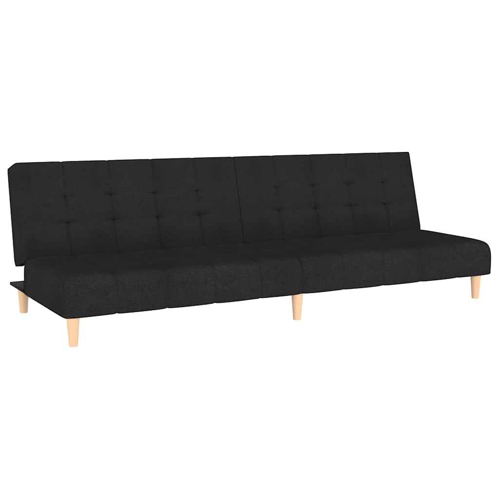 Dvosjed na razvlačenje od tkanine crni