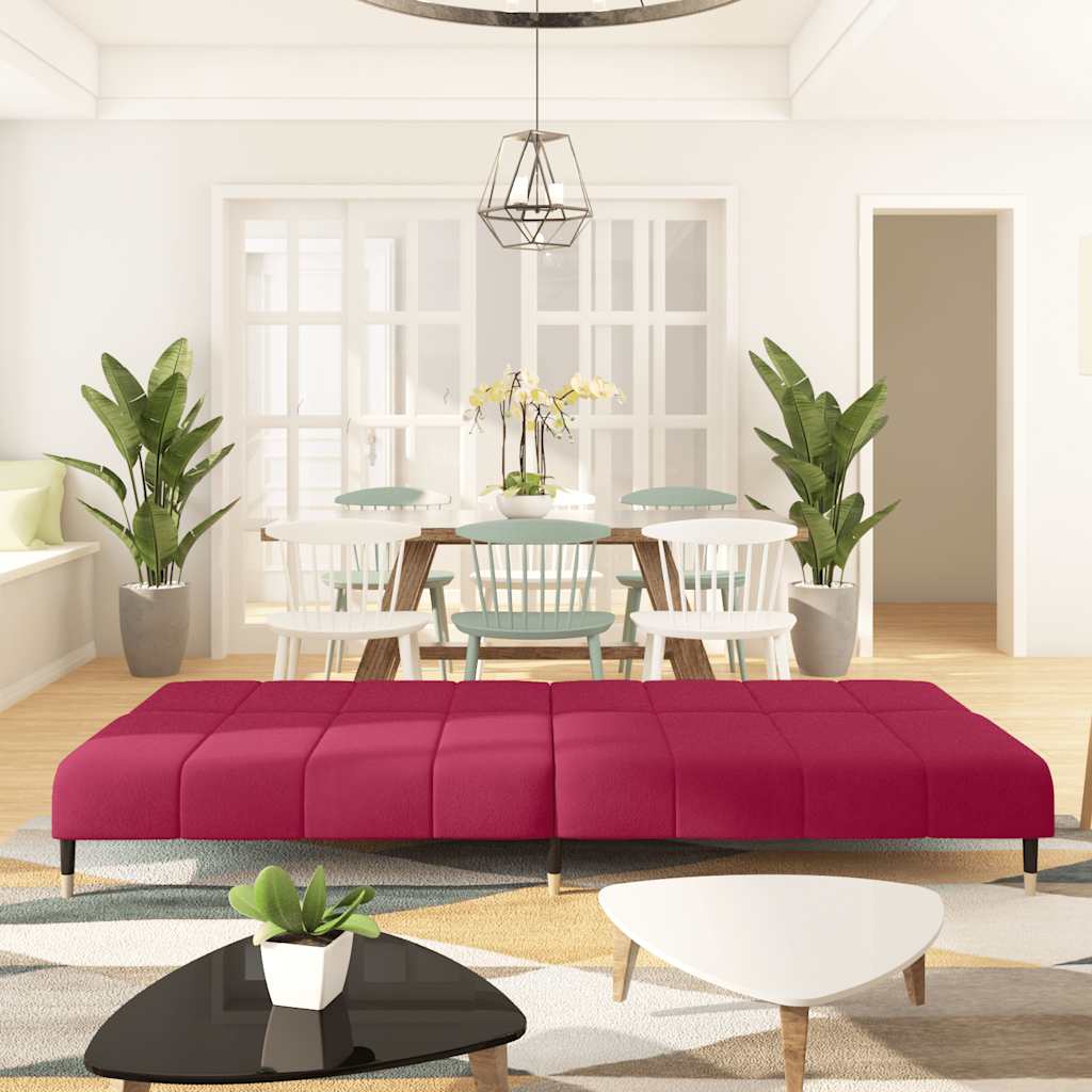 Dvosjed na razvlačenje crvena boja vina baršunasti