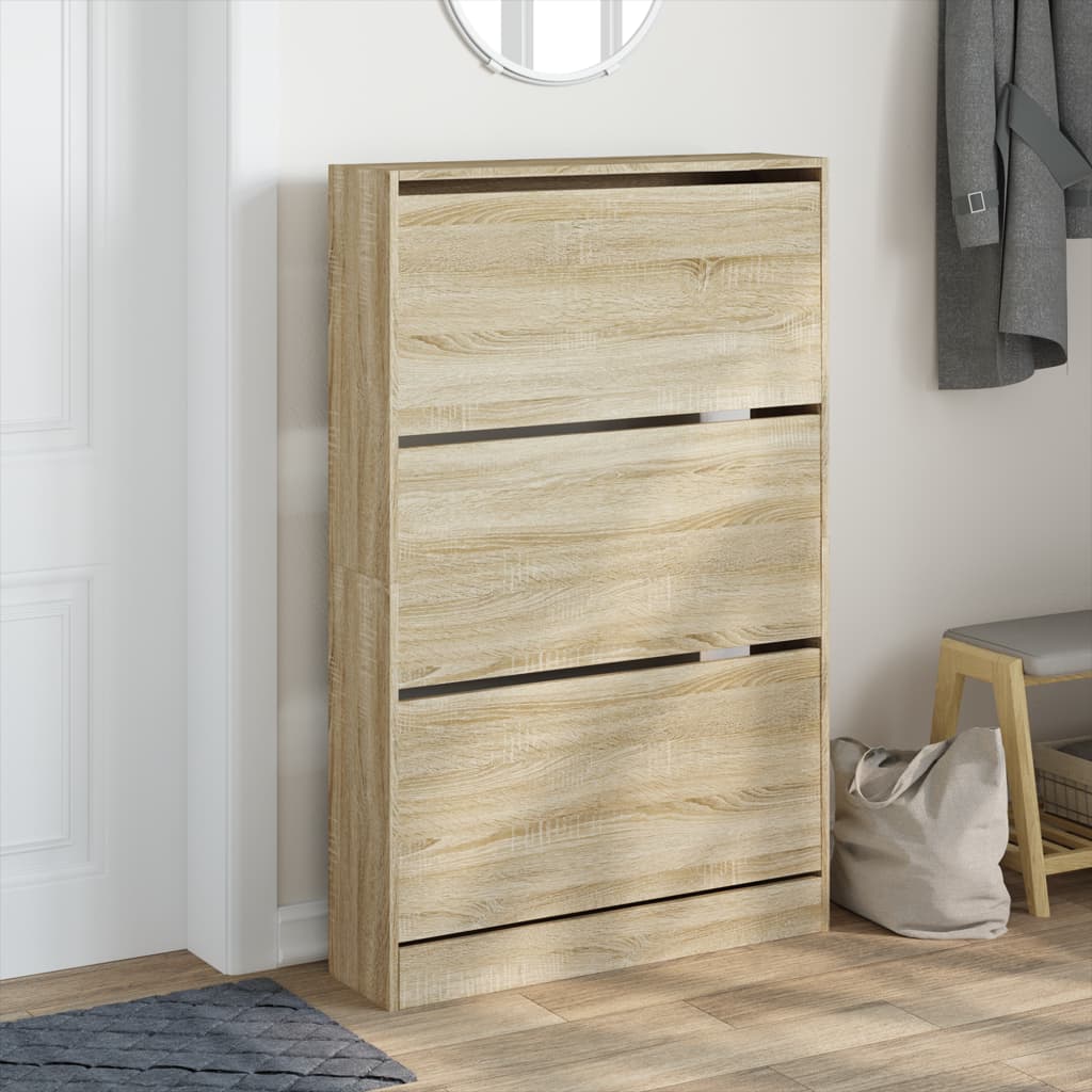 Ormarić za cipele boja hrasta 80x21x125,5 cm konstruirano drvo