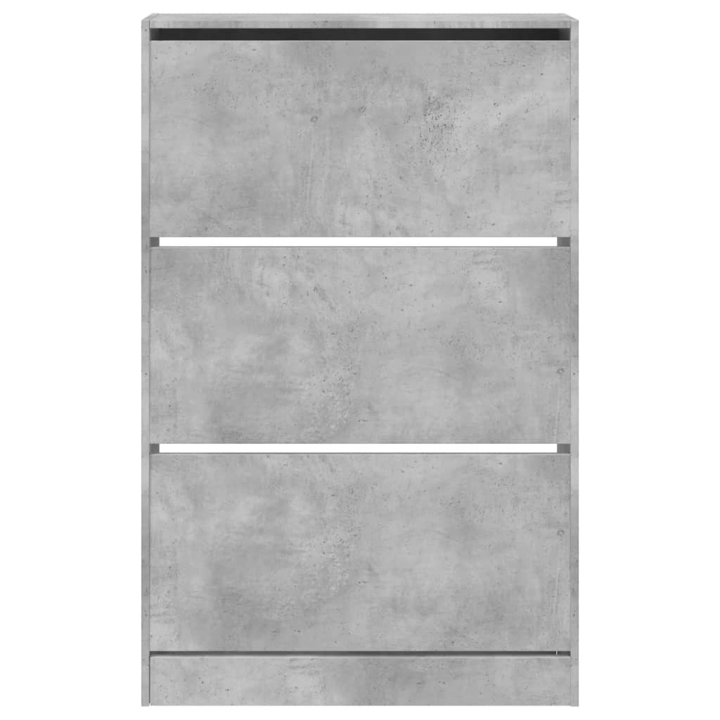 Ormarić za cipele boja betona 80x21x125,5 cm konstruirano drvo