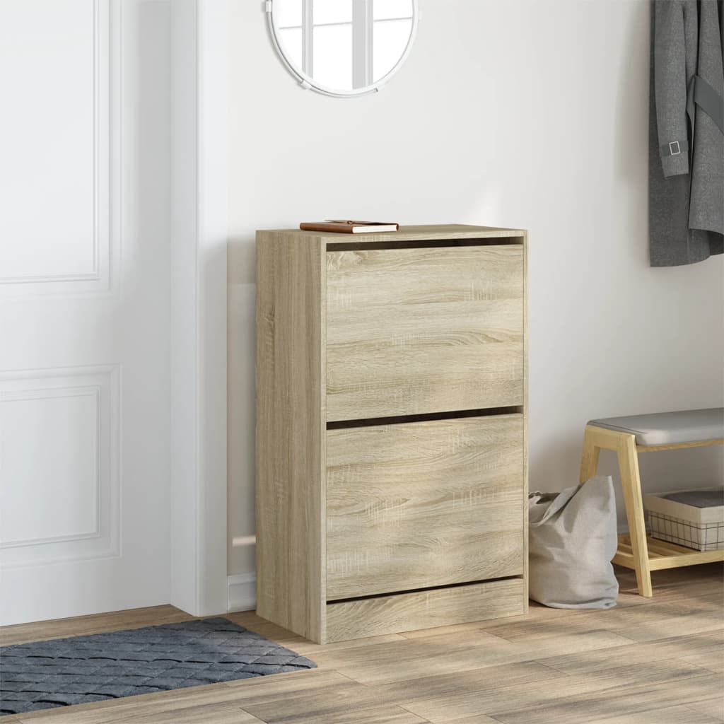 Ormarić za cipele boja hrasta 60x34x96,5 cm konstruirano drvo