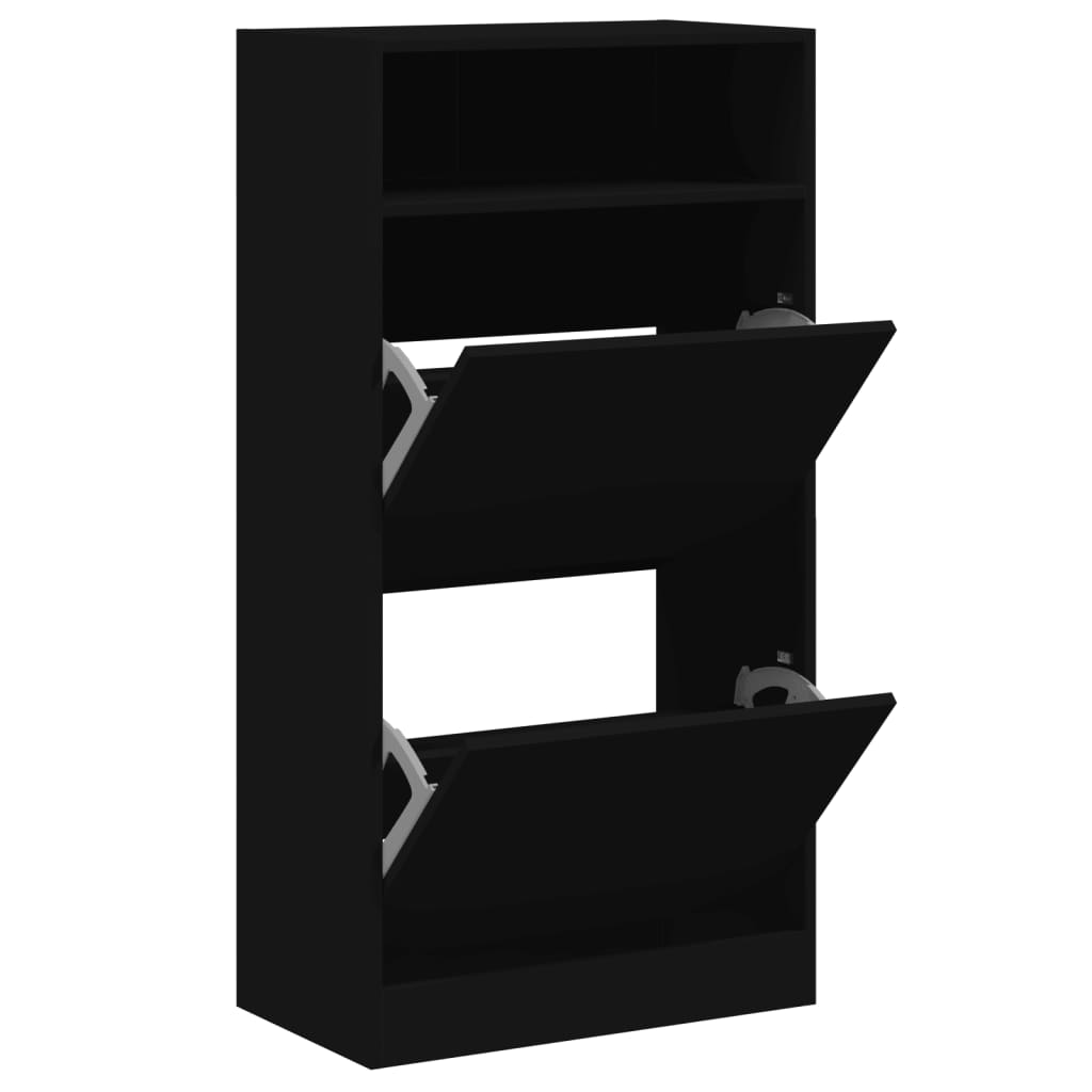 Ormarić za cipele crni 60 x 34 x 116 cm od konstruiranog drva