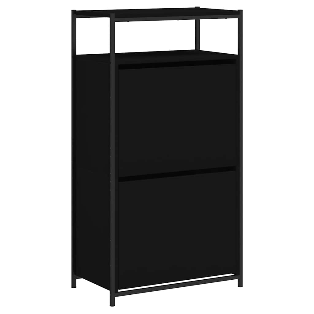 Ormarić za cipele crni 60 x 34 x 112 cm od konstruiranog drva