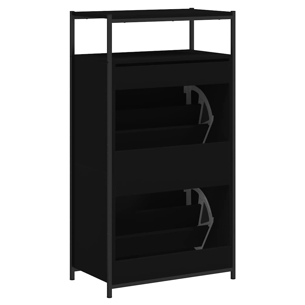 Ormarić za cipele crni 60 x 34 x 112 cm od konstruiranog drva