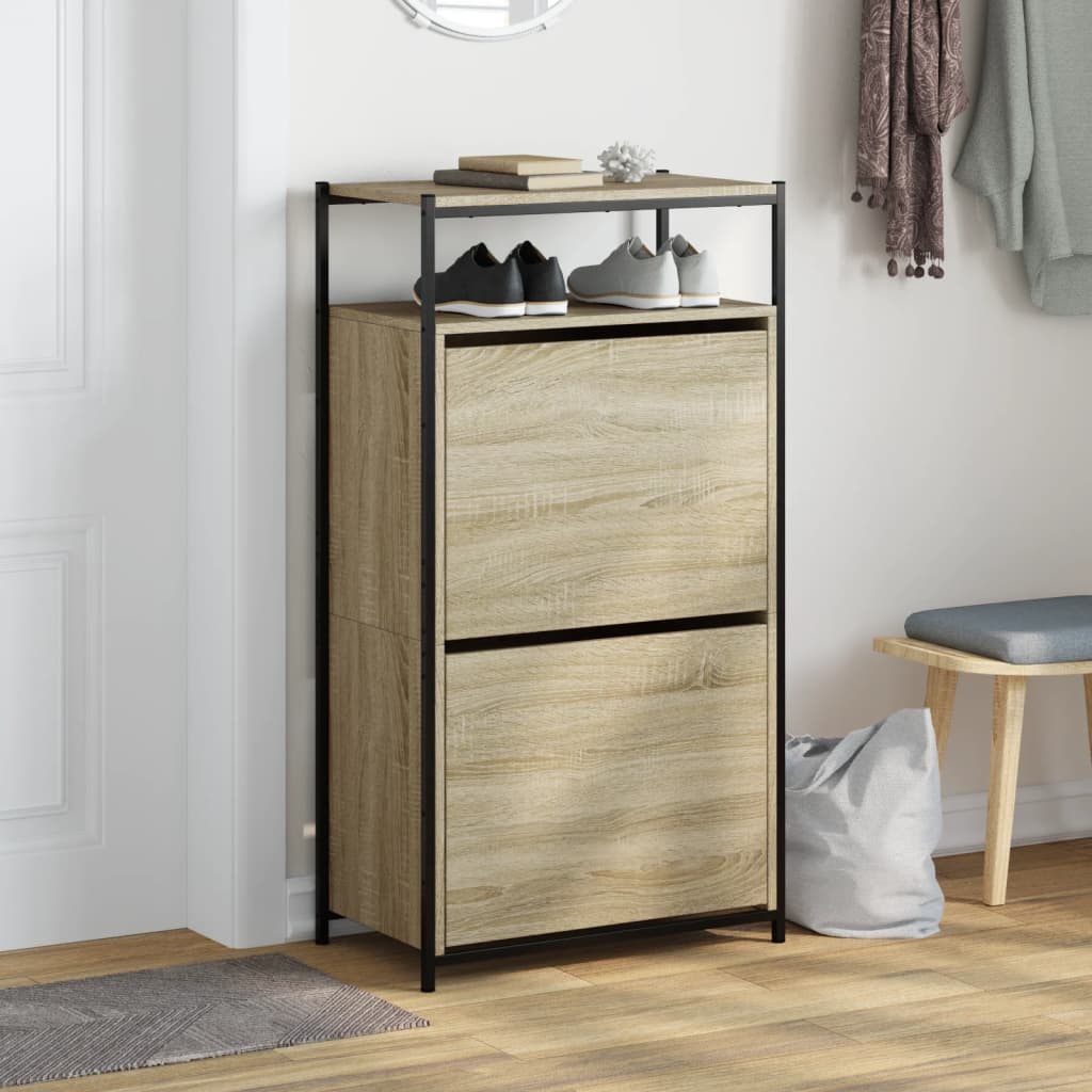 Ormarić za cipele boja hrasta 60x34x112 cm konstruirano drvo
