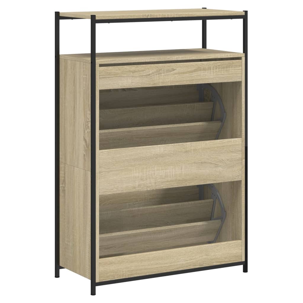 Ormarić za cipele boja hrasta 75x34x112 cm konstruirano drvo