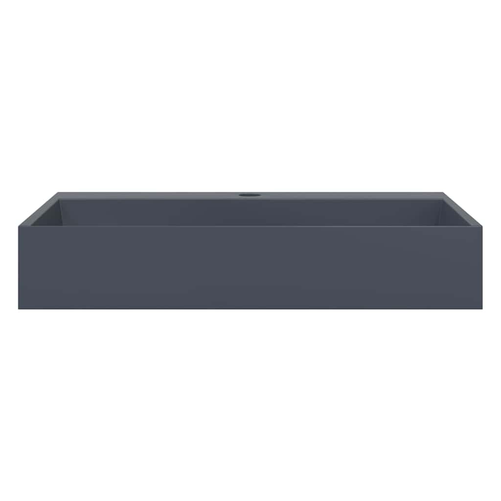Umivaonik od lijevanih minerala/mramora 60x38x11 cm antracit