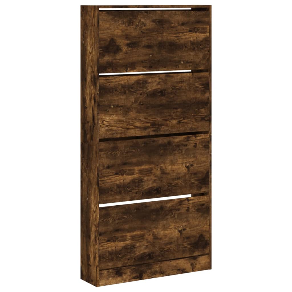 Ormarić za cipele s 4 ladice boja hrasta 80 x 21 x 163,5 cm