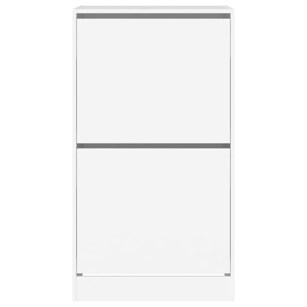 Ormarić za cipele s 2 preklopne ladice bijeli 60 x 42 x 108 cm