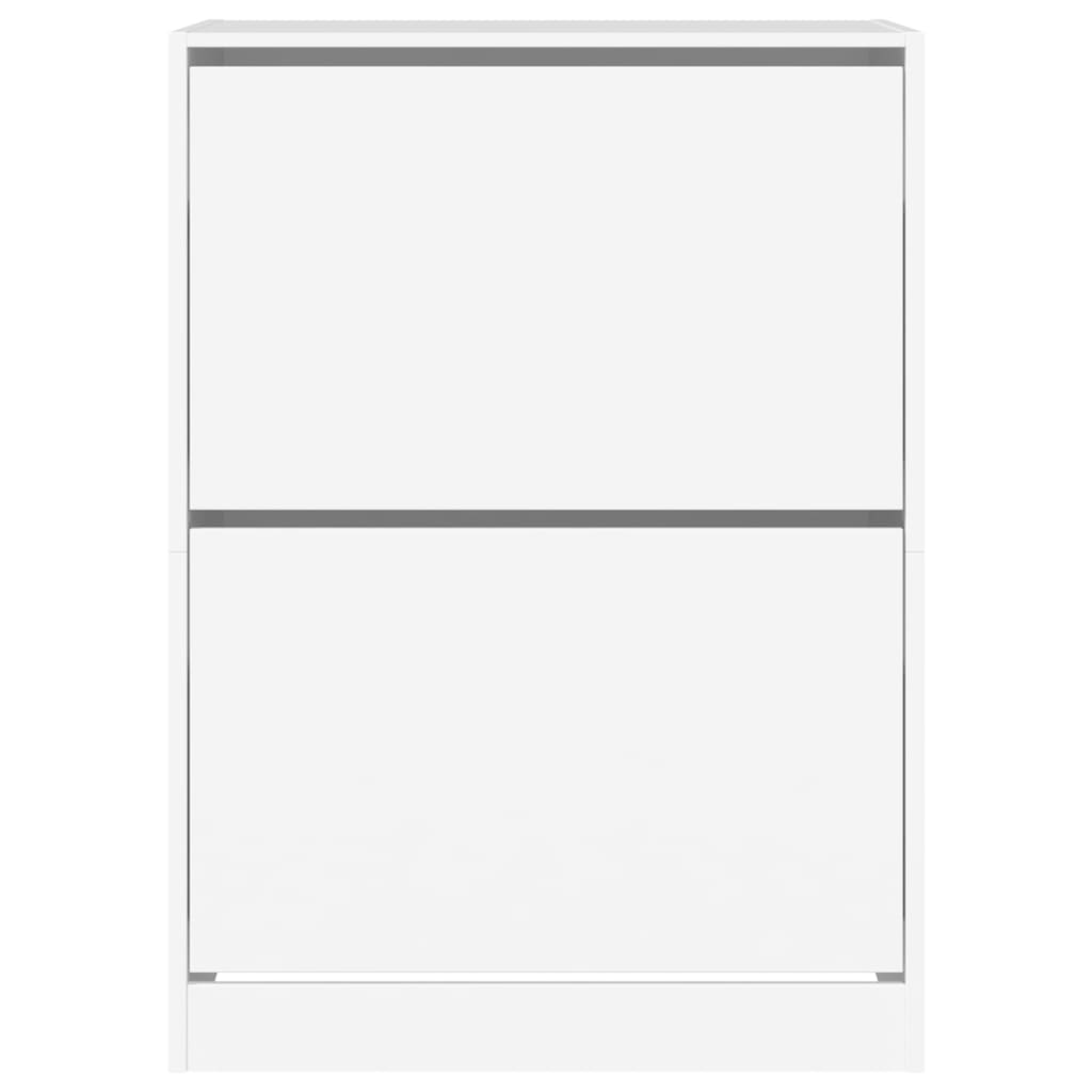 Ormarić za cipele s 2 preklopne ladice bijeli 80x42x108 cm