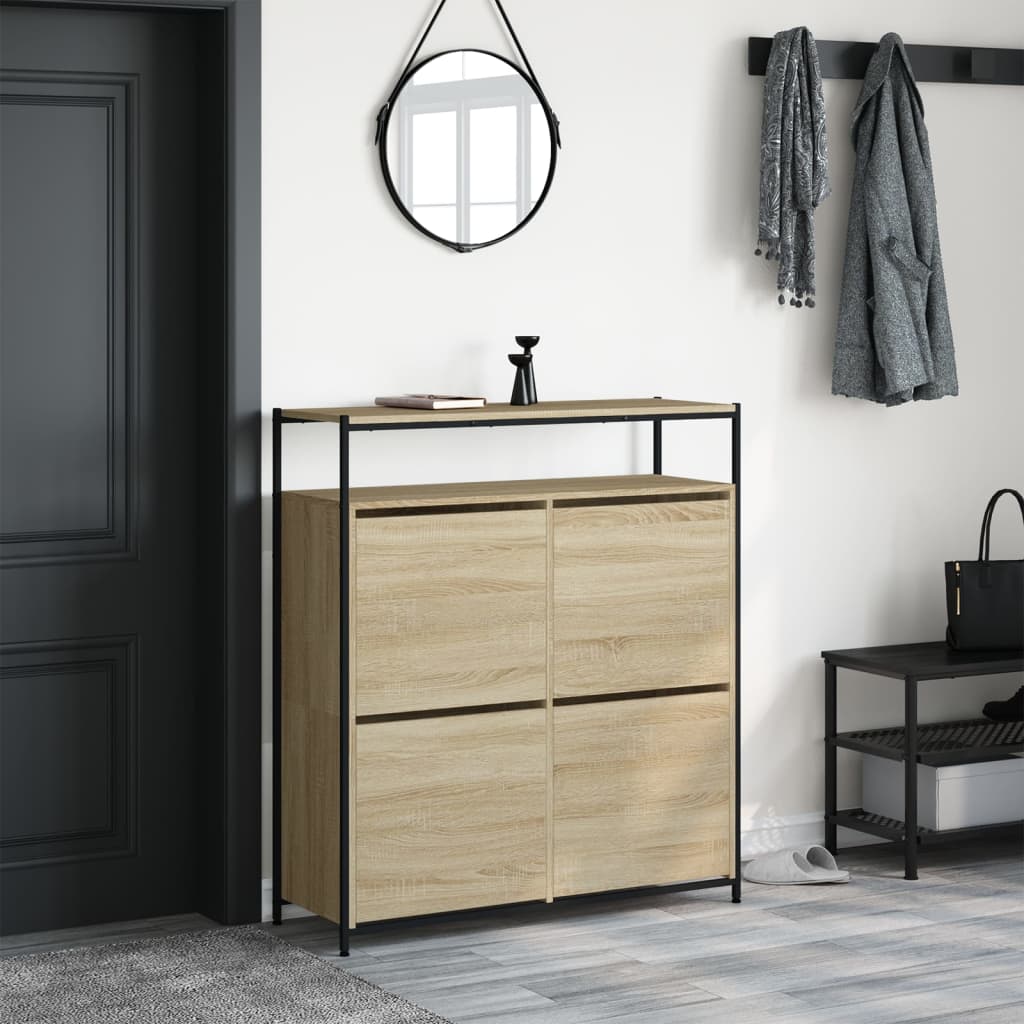 Ormarić za cipele s 4 ladice boja hrasta 100x34x112 cm