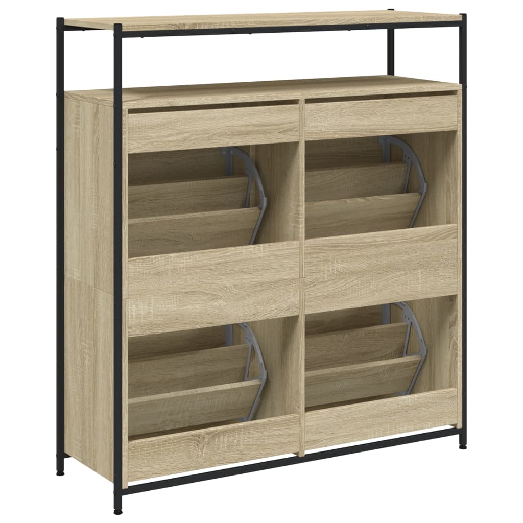Ormarić za cipele s 4 ladice boja hrasta 100x34x112 cm