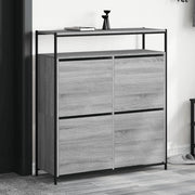Ormarić za cipele s 4 ladice siva boja hrasta 100x34x112 cm