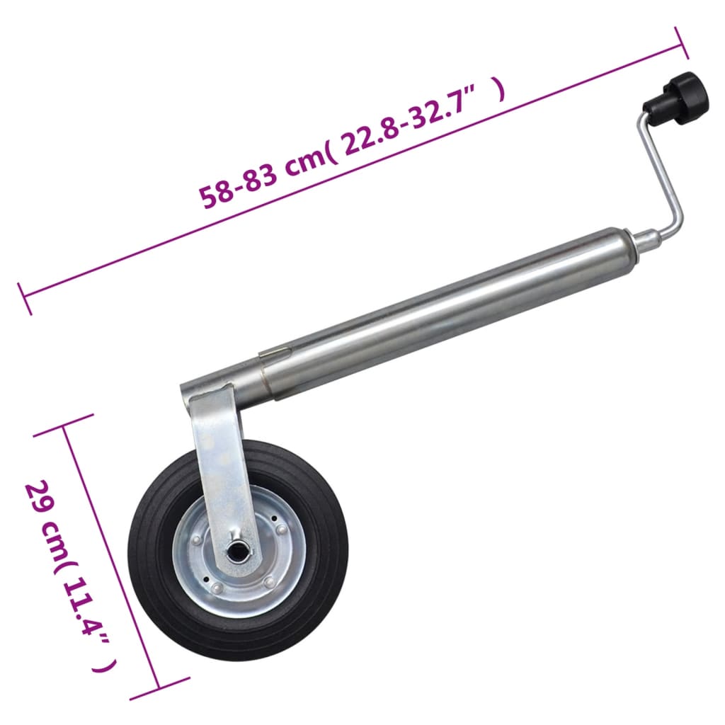 Potporni kotač 48 mm s 1 stezaljkom i podmetačima za kotače