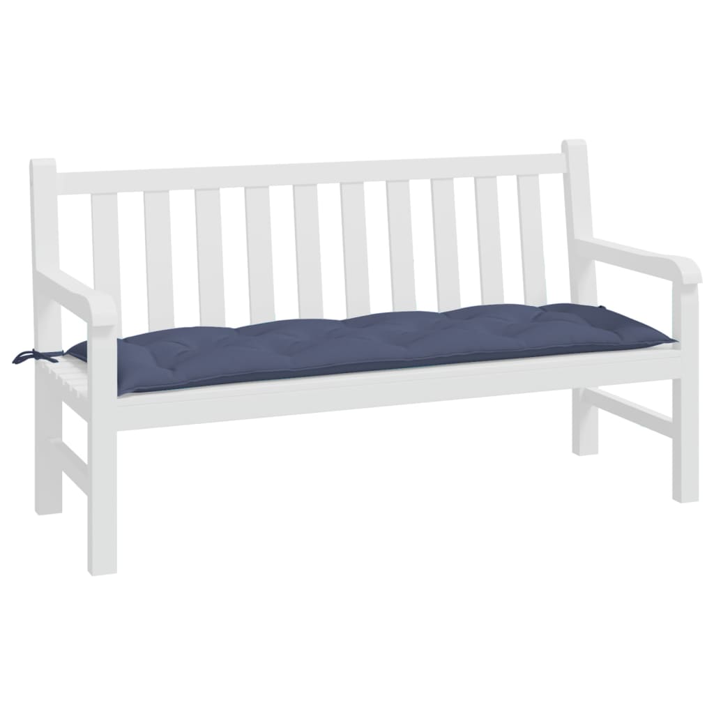 Jastuk za vrtnu klupu modri 150x50x7 cm tkanine Oxford