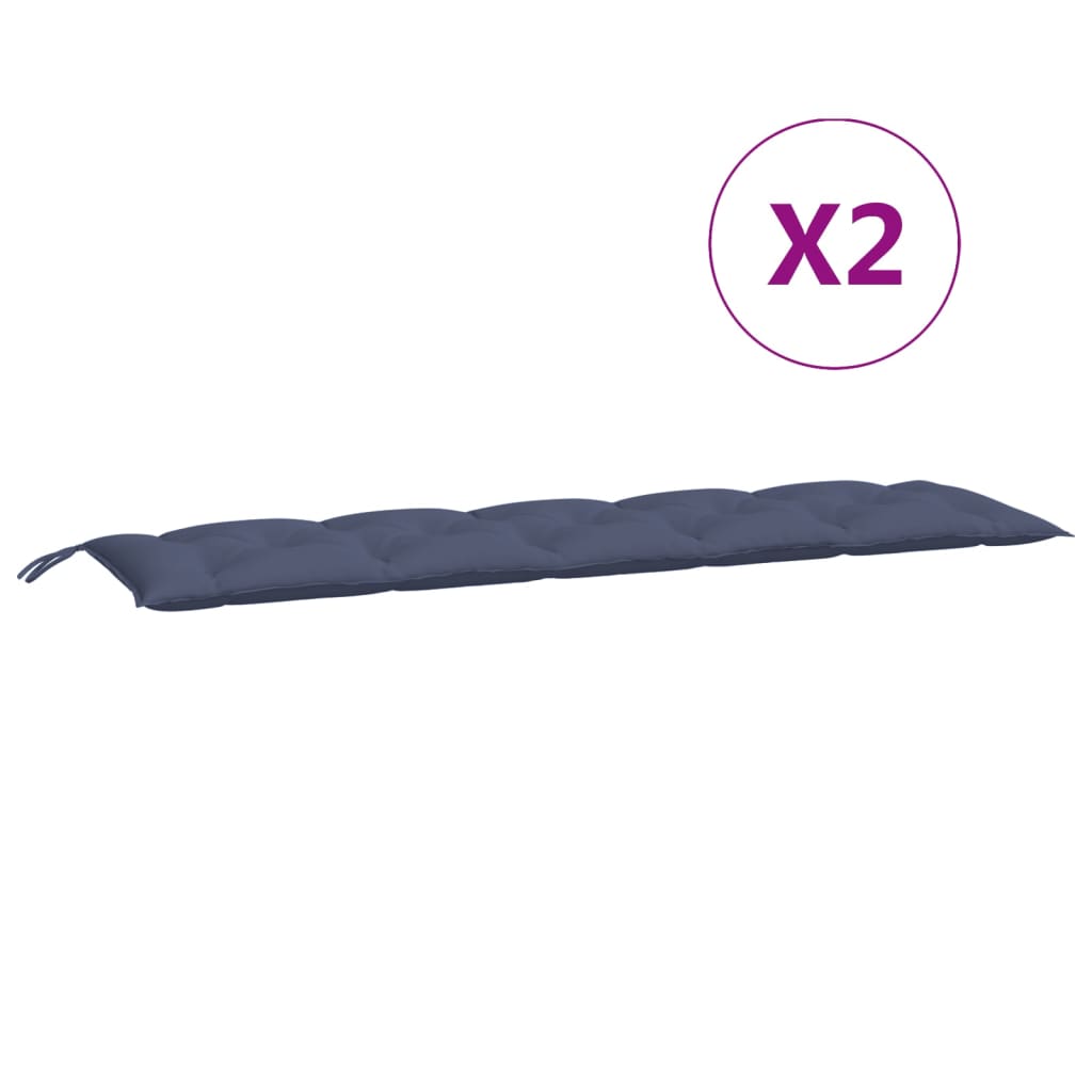 Jastuci za vrtnu klupu 2 kom modri 180x50x7cm od tkanine Oxford