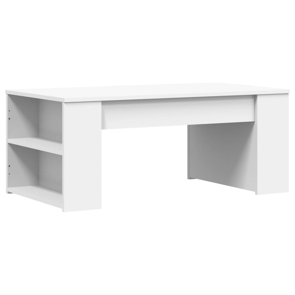 Stolić za kavu bijeli 102 x 55 x 42 cm od konstruiranog drva