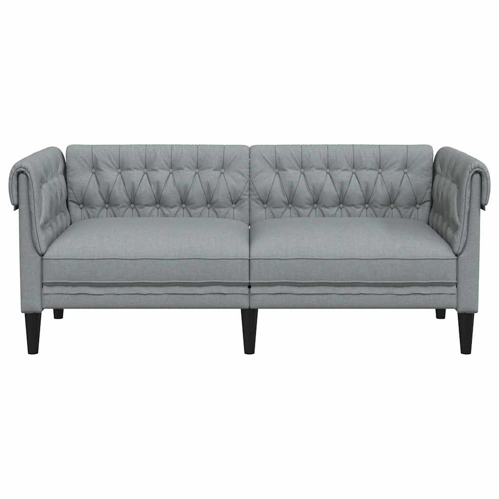 Dvosjed Chesterfield svjetlosivi od tkanine