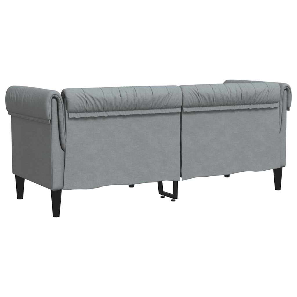 Dvosjed Chesterfield svjetlosivi od tkanine